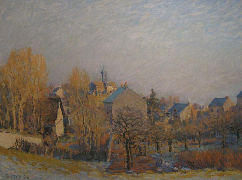 Alfred Sisley Frosty Morning in Louveciennes oil painting picture